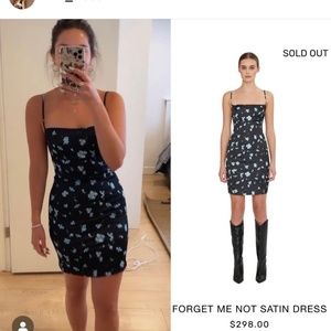 Guizio Forget Me Not Satin Mini Dress ASO Tinx